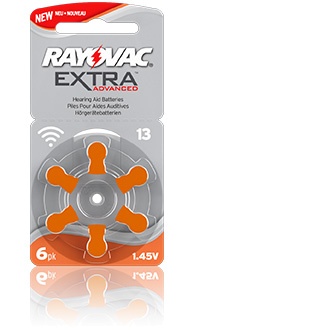 Size 13 Rayovac Extra Advanced - 1 packet (6 cells)