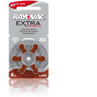 Size 312 Rayovac Extra Advanced - 1 packet (6 cells)